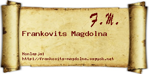 Frankovits Magdolna névjegykártya