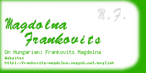 magdolna frankovits business card
